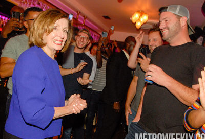 Speaker Emerita Nancy Pelosi visits Little Gay Pub #33